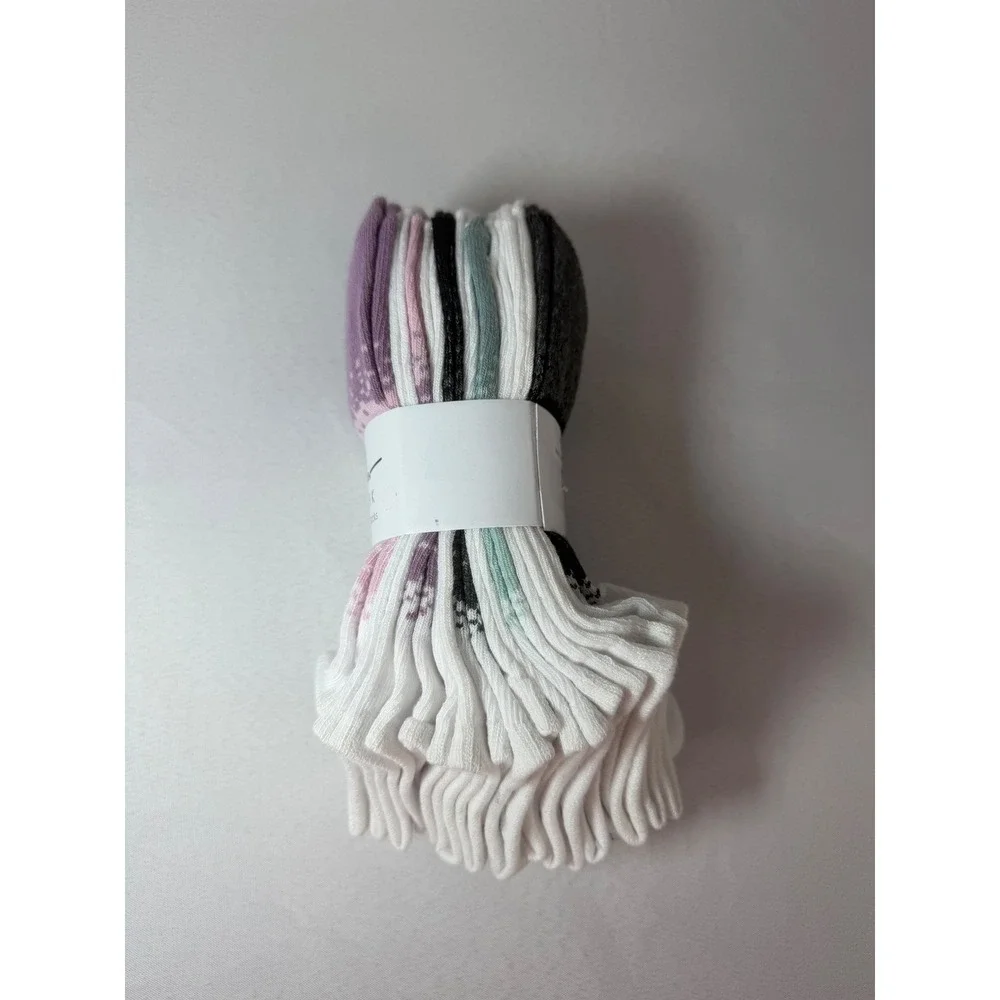 Nicole Miller New York Womens 10 Pairs Low Cut Socks Purple Grey Size 9-11‎